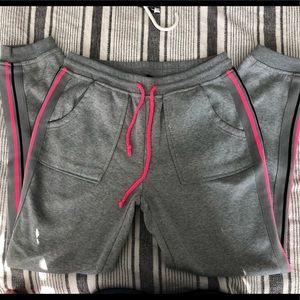 Grey and pink sweatpants